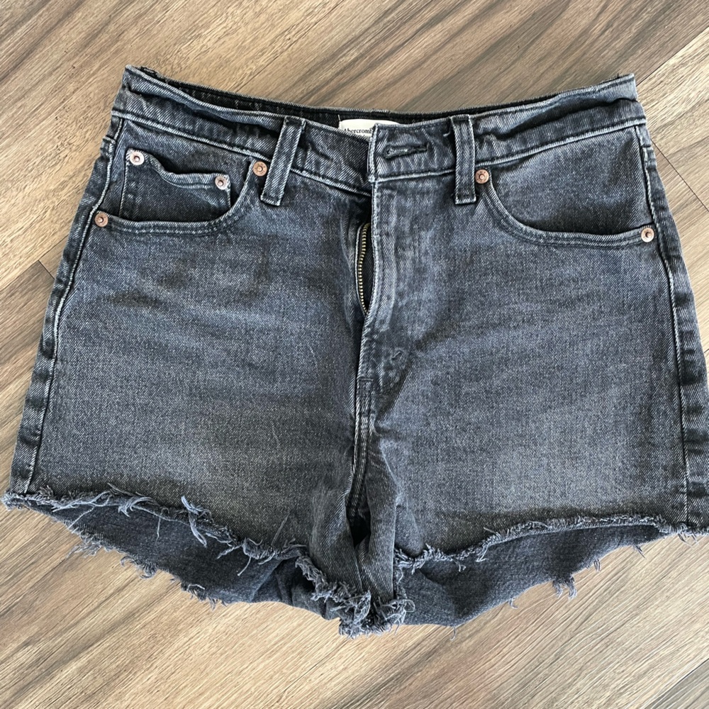 Abercrombie & Fitch Black Denim Shorts